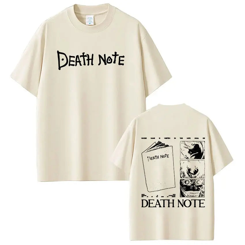 Anime Death Note Ryuk Yagami Light L·Lawliet T-shirts Men Women Cotton Casual Tee Shirt Fashion Y2K Short Sleeve Top Streetwear