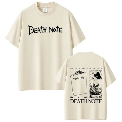 Anime Death Note Ryuk Yagami Light L·Lawliet T-shirts Men Women Cotton Casual Tee Shirt Fashion Y2K Short Sleeve Top Streetwear