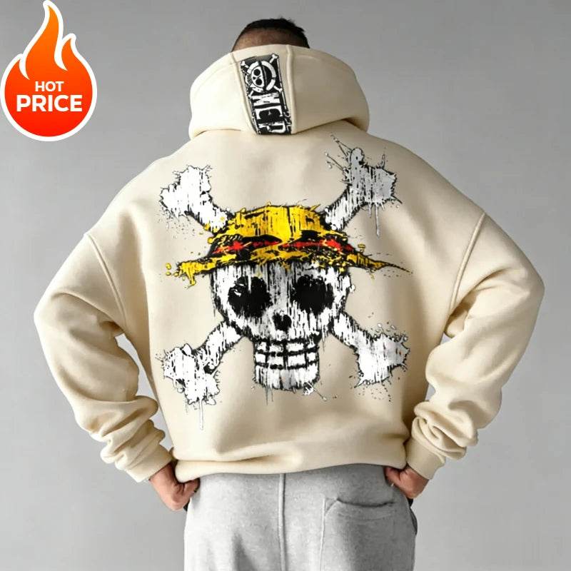 Nika Luffy One Piece Harajuku Streetwear Men Vintage Streetwear Hoodie Winter Women Oversized Hooded Sweatshirt Long Sleeve Top