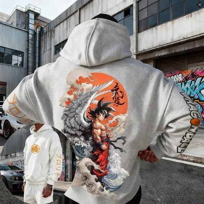 Dragon Ball Anime Goku Printed Hoodie  Spring/Autumn New Men's and Women's Harajuku Large Daily Casual Parent Child Top
