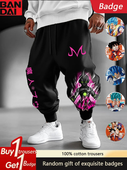 2025 Japanese Dragon Ball Anime Peripheral Pure Cotton Loose Sports Trousers Men's and Women's Hip Hop Leggings