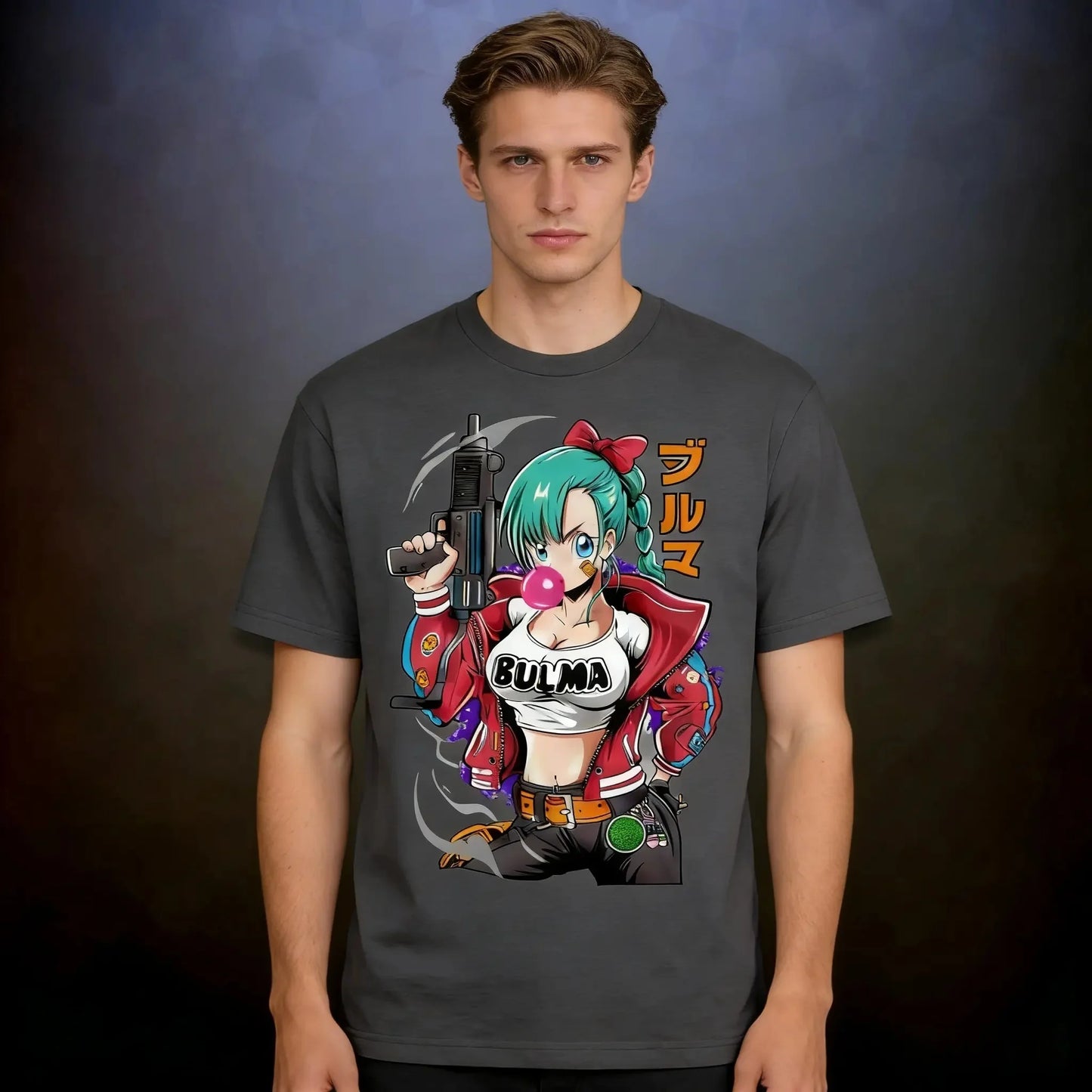 2026 Summer Dragon Ball Vintage Anime T-Shirt, Men's Pure Cotton Loose Casual Bulma Retro Tee for Daily & Sports Wear Y2K Style