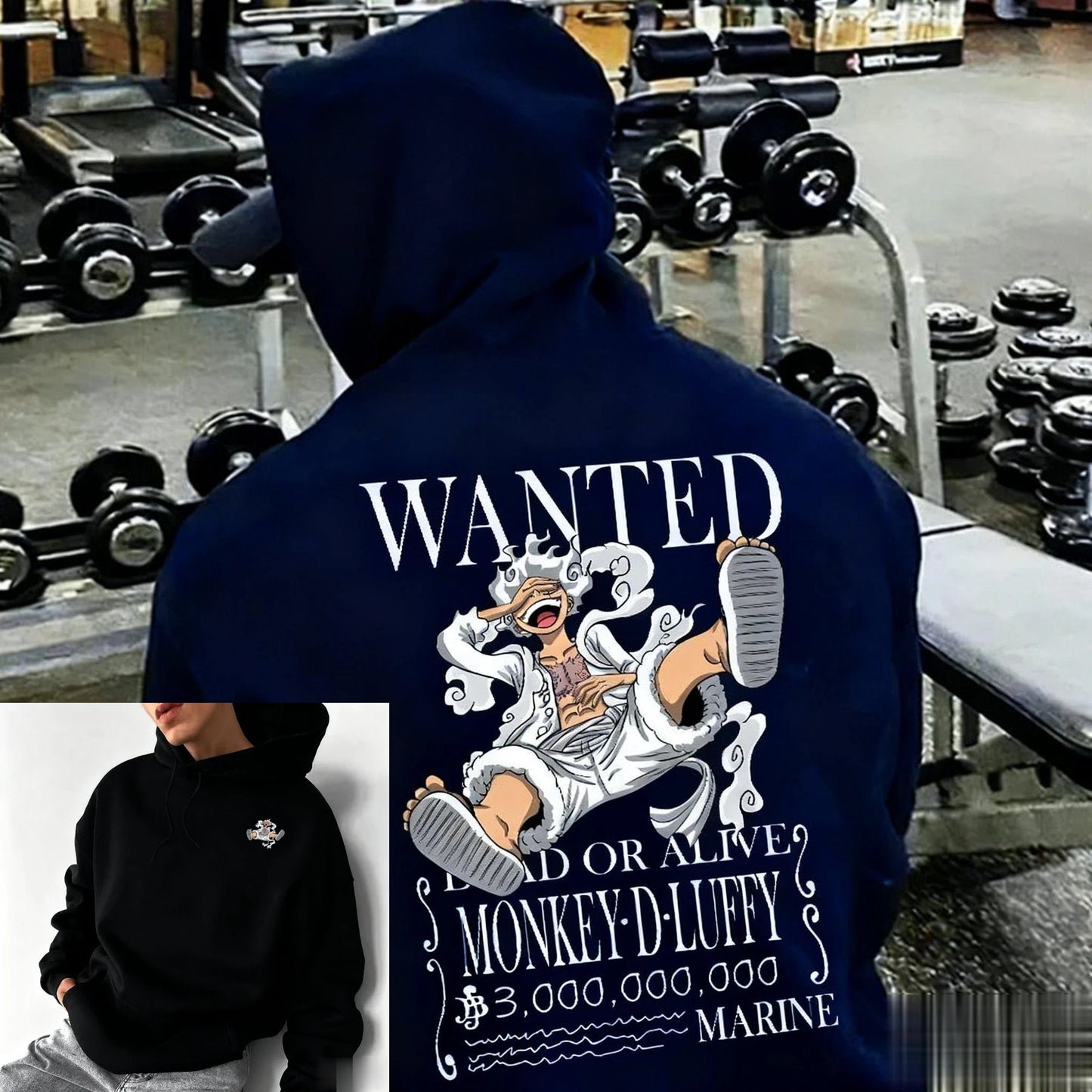 Oversized One Piece Luffy Anime Print Hoodie Men Women Streetwear Casual Loose Sweatshirt Pullover Spring Autumn Fashion Unisex