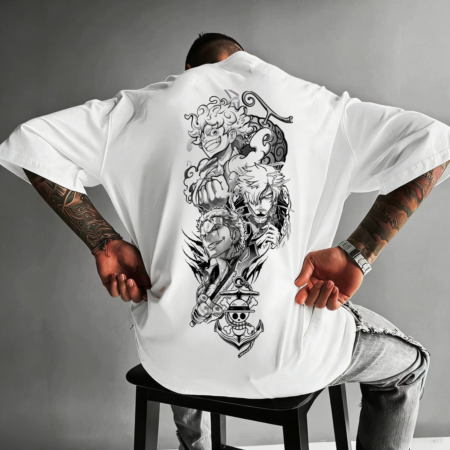 One Piece Japanese Anime Printed Men's T-Shirt Roronoa Zoro Boy Children's Harajuku Short Sleeve Kids Luffy T-shirt Clothing