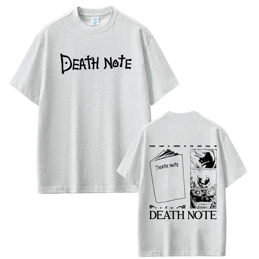 Anime Death Note Ryuk Yagami Light L·Lawliet T-shirts Men Women Cotton Casual Tee Shirt Fashion Y2K Short Sleeve Top Streetwear