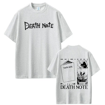 Anime Death Note Ryuk Yagami Light L·Lawliet T-shirts Men Women Cotton Casual Tee Shirt Fashion Y2K Short Sleeve Top Streetwear